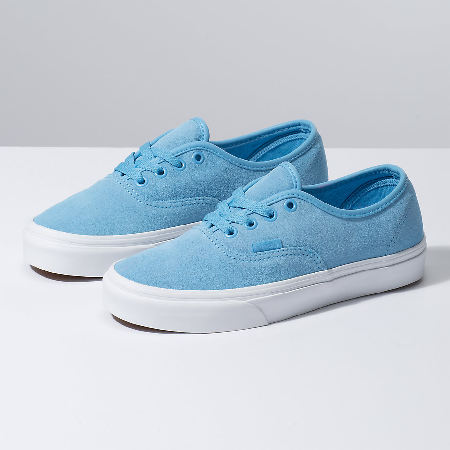 Vans Bayan Spor Ayakkabı Soft Suede Authentic Mavi/Beyaz | 92947-826